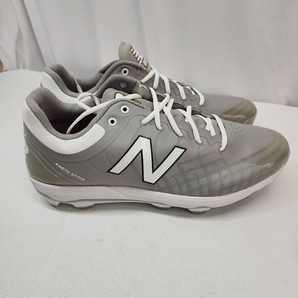 NEW New Balance 4040v5 Mens Size 16 L4040TG5 Grey/White Metal Baseball Cleats - Picture 4 of 10